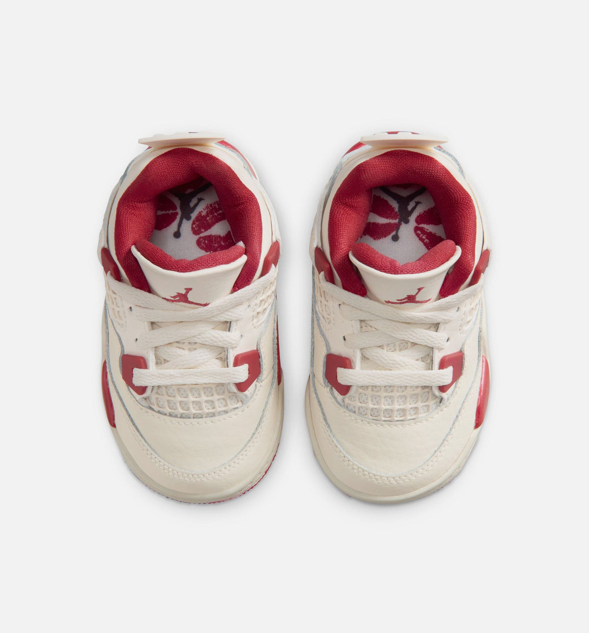 Air Jordan 4 Retro Valentine's Day Infant & Toddler Lifestyle Shoe – Pale Ivory / Sierra Red / Tough Red