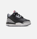 Air Jordan 3 Retro Black Cement Infant & Toddler Lifestyle Shoe – Black / Fire Red / Cement Grey / Summit White