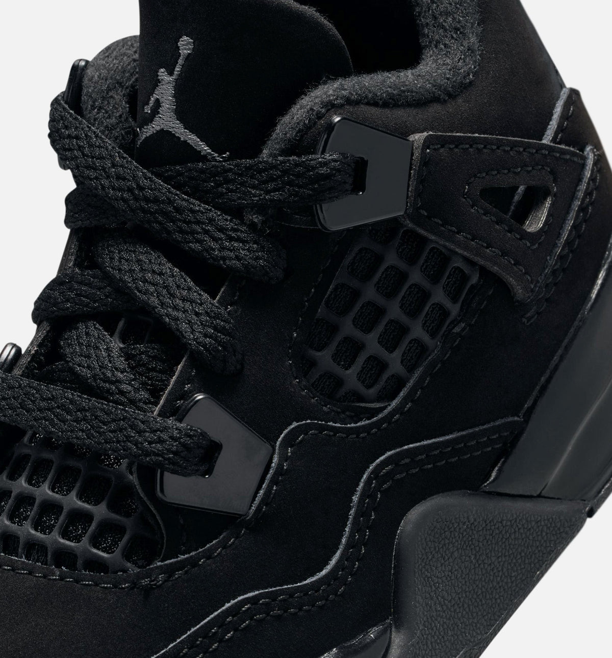 Air Jordan 4 Retro Black Cat Infant & Toddler Lifestyle Shoe – Black / Light Graphite