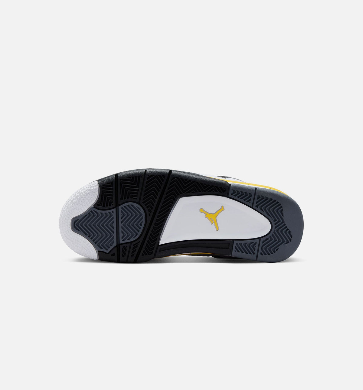 Air Jordan 4 Retro Rare Air Tour Yellow Grade School Lifestyle Shoe – White / Dark Blue Grey / Black / Tour Yellow