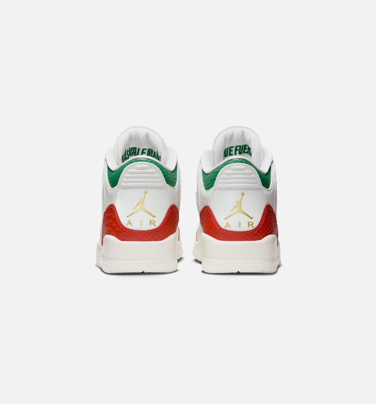 Air Jordan 3 Retro El Vuelo Men's Lifestyle Shoe – Summit White / Pine Green / Dragon Red / Metallic Gold