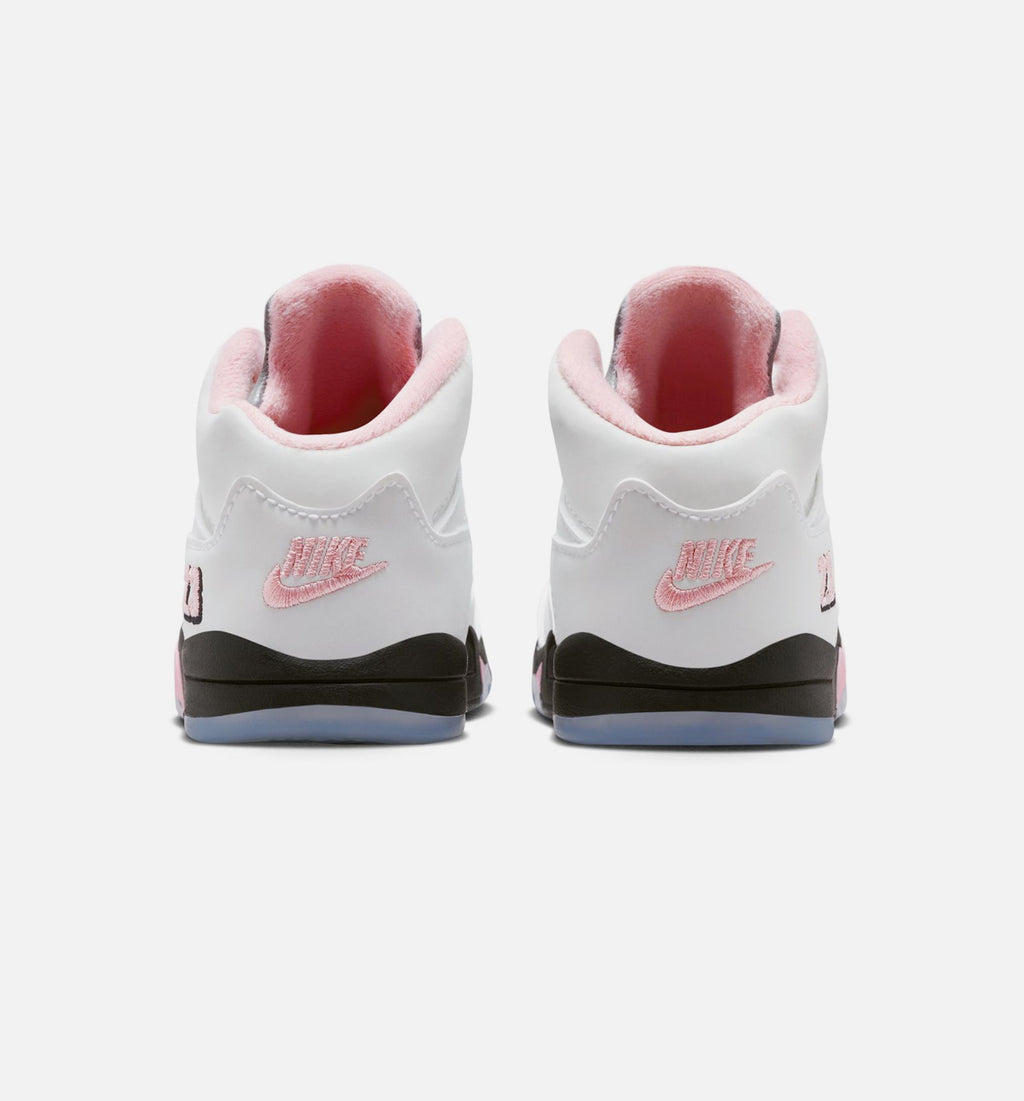 Air Jordan 5 Retro Medium Soft Pink Infant & Toddler Lifestyle Shoe – White / Black / Medium Soft Pink