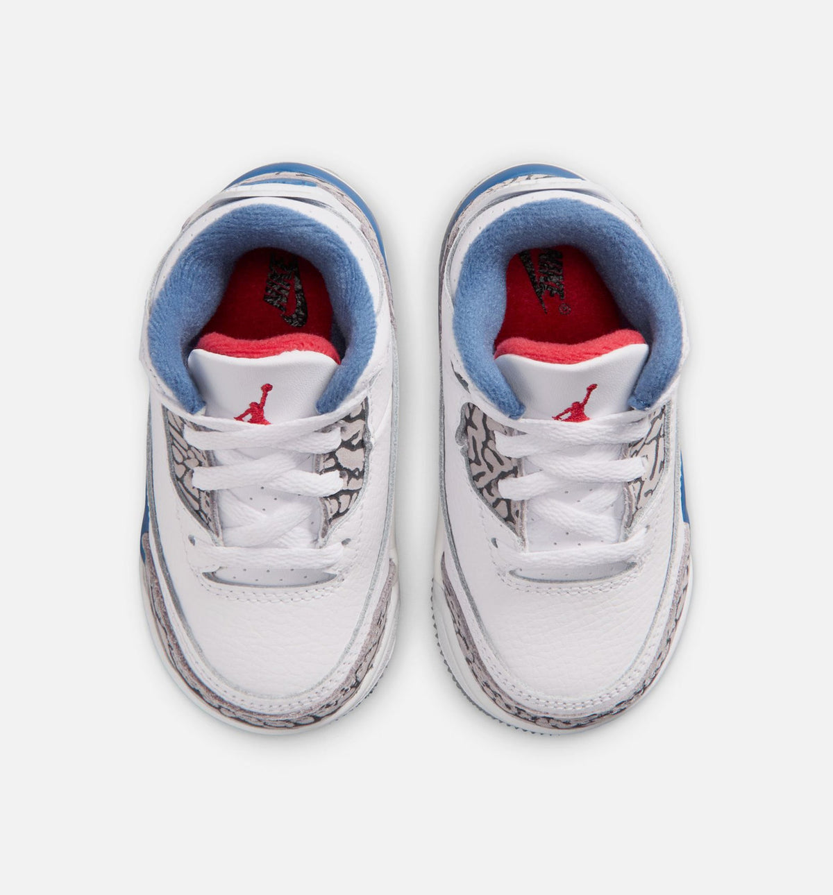 Air Jordan 3 Retro OG True Blue Infant & Toddler Lifestyle Shoe – White / Fire Red / True Blue