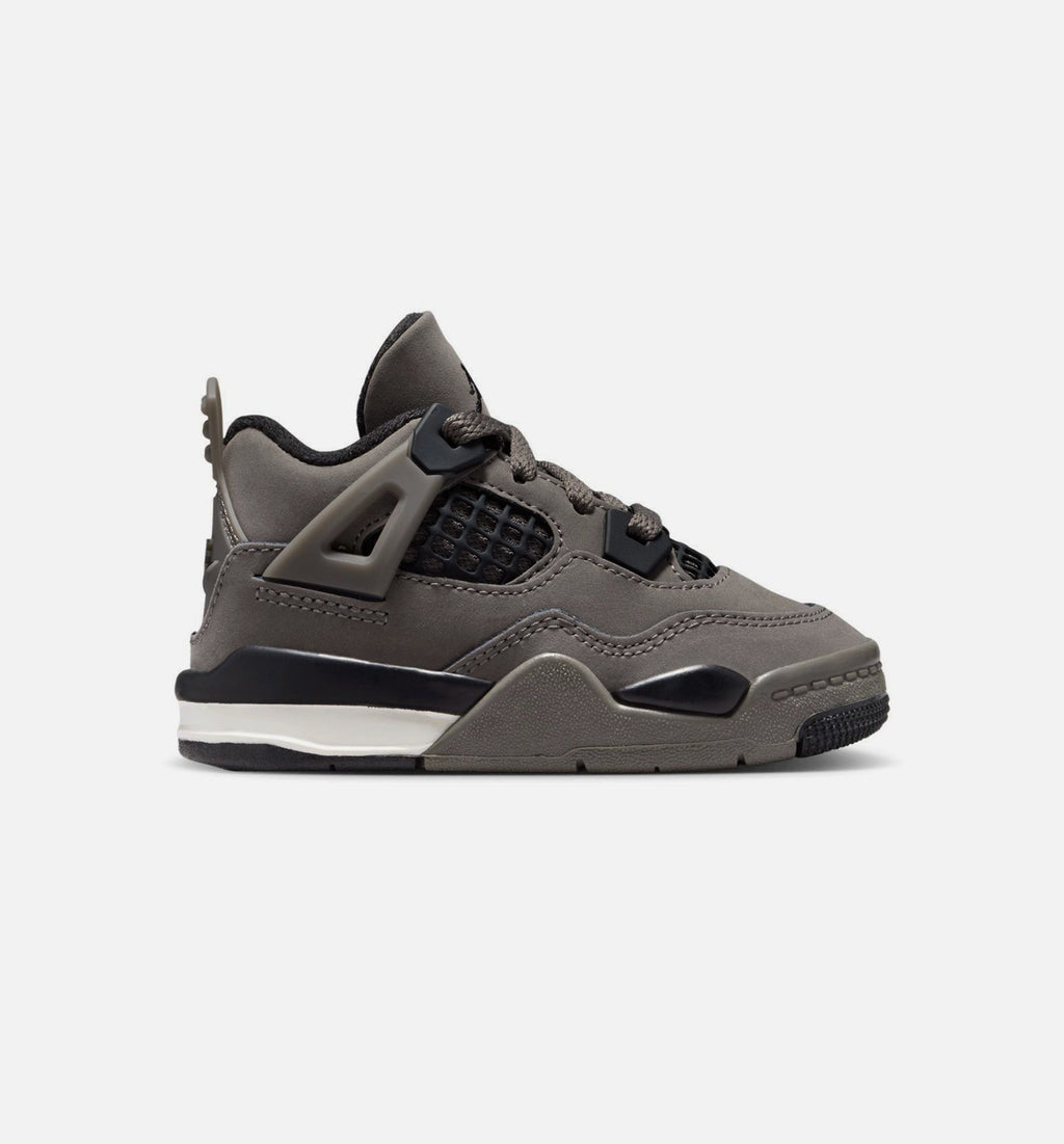 Air Jordan 4 Retro Cave Stone and Black Infant & Toddler Lifestyle Shoe – Cave Stone / Black / Moon Particle