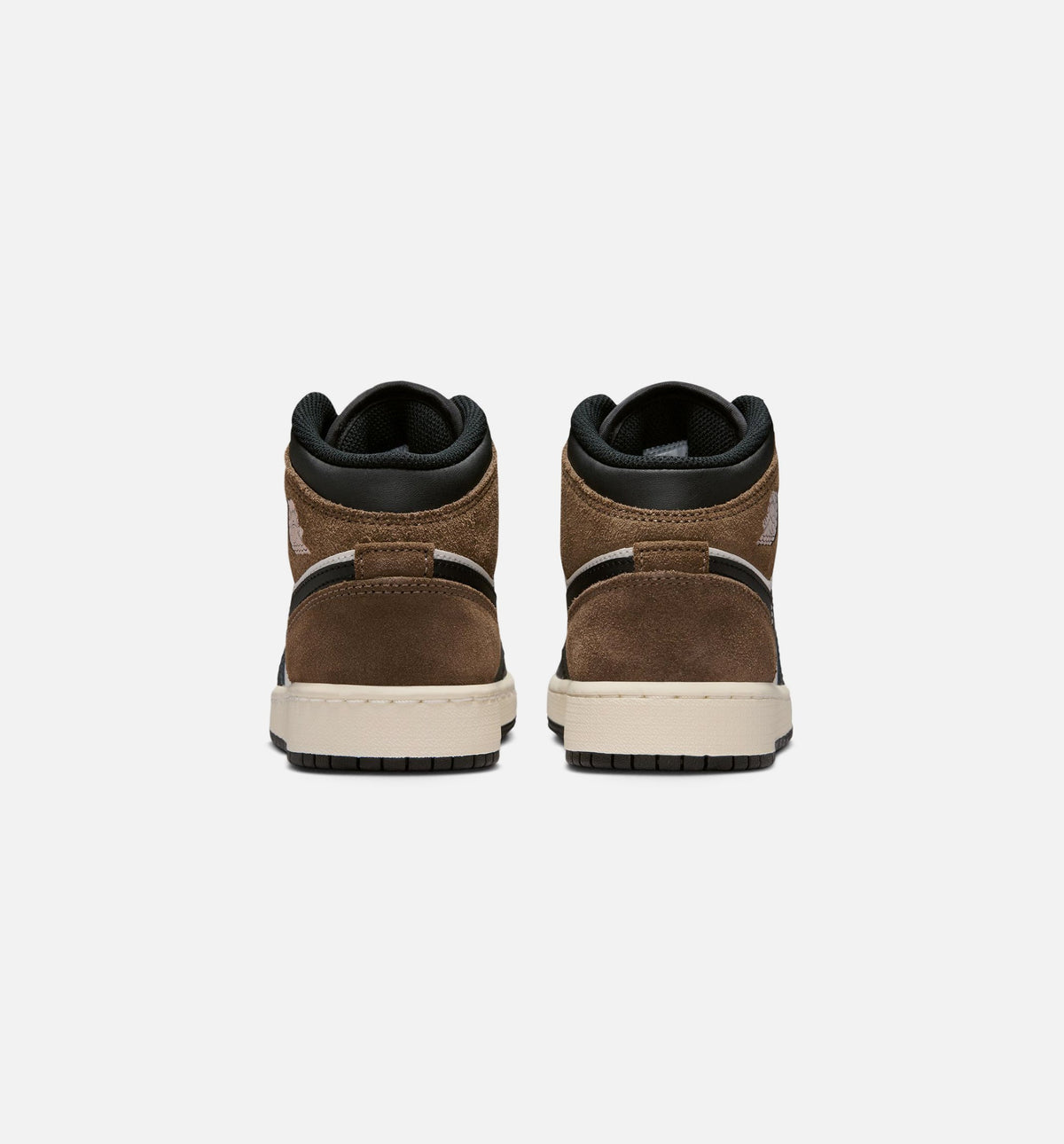 Air Jordan 1 Mid Grade School Lifestyle Shoe – Black / Phantom / Palomino / University Red