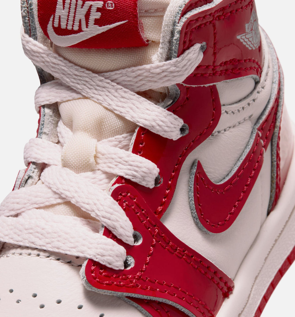Air Jordan 1 Retro High OG Nails and Grails Infant & Toddler Lifestyle Shoe – University Red / Metallic Silver
