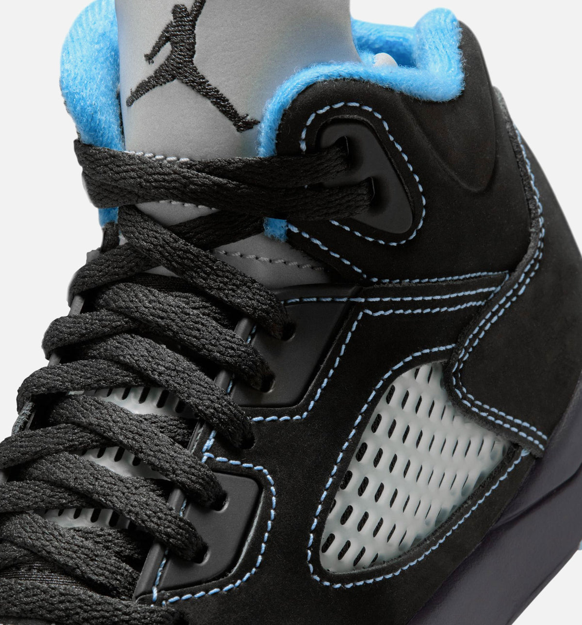 Air Jordan 5 Retro Black Carolina Preschool Lifestyle Shoe – Black / University Blue / White