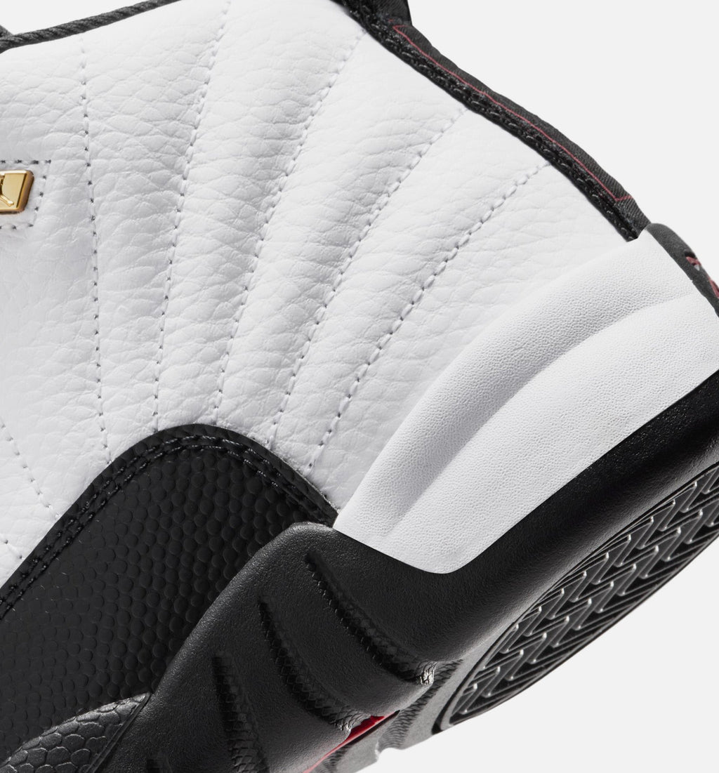Air Jordan 12 Retro Taxi Preschool Lifestyle Shoe – White / Black / Taxi