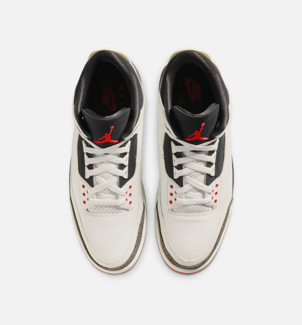 Air Jordan 3 Retro Sail and University Red Men's Lifestyle Shoe – Sail / Black / University Red / Pale Ivory