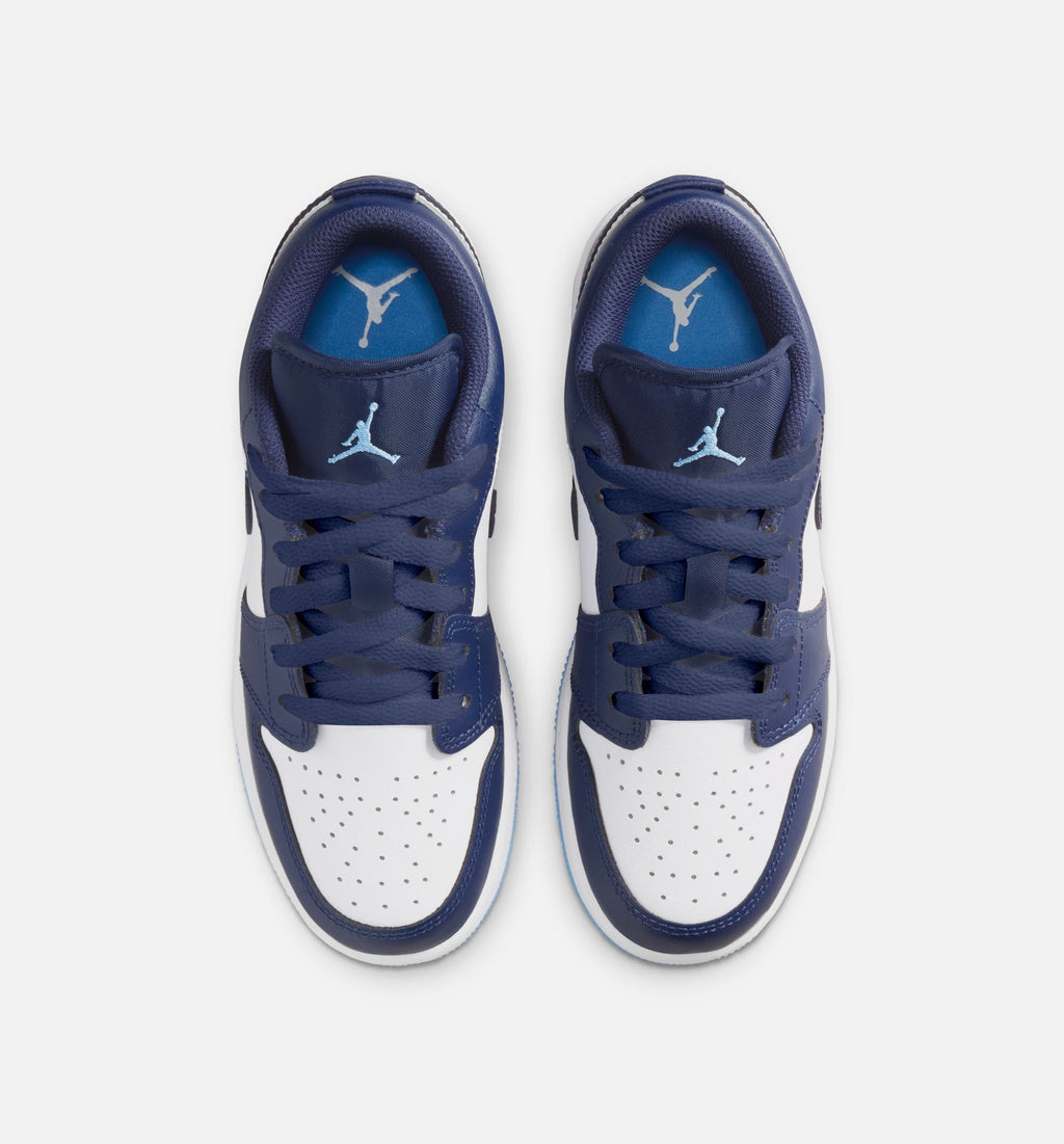 Air Jordan 1 Low Grade School Lifestyle Shoe - Midnight Navy/University Blue/White