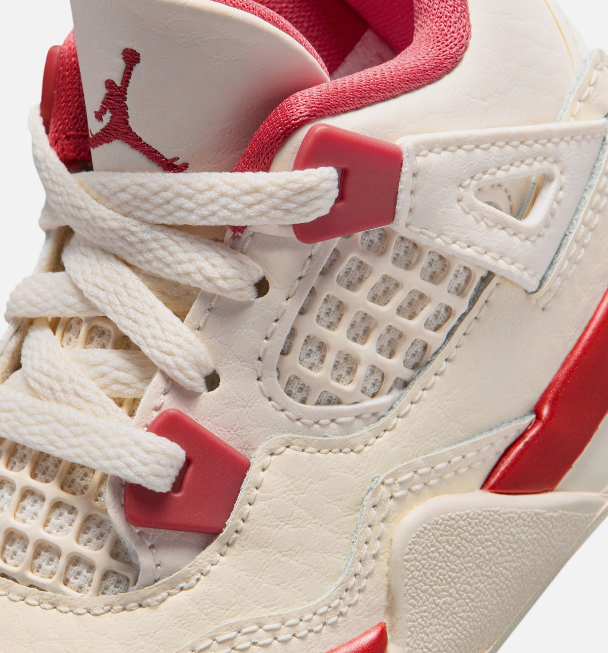 Air Jordan 4 Retro Valentine's Day Infant & Toddler Lifestyle Shoe – Pale Ivory / Sierra Red / Tough Red