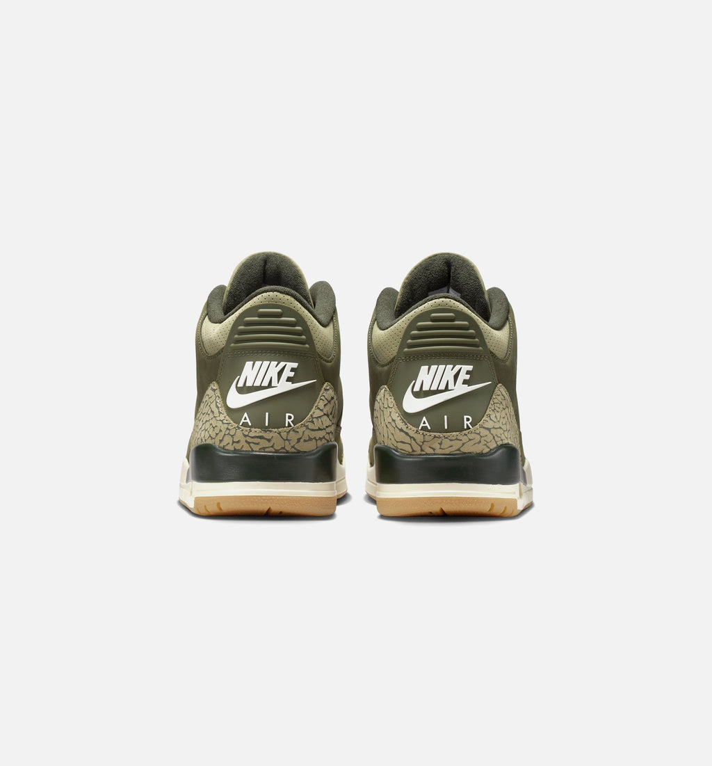 Air Jordan 3 Retro Medium Olive Men's Lifestyle Shoe – Medium Olive / Sequoia / Neutral Olive / Sail / Total Crimson