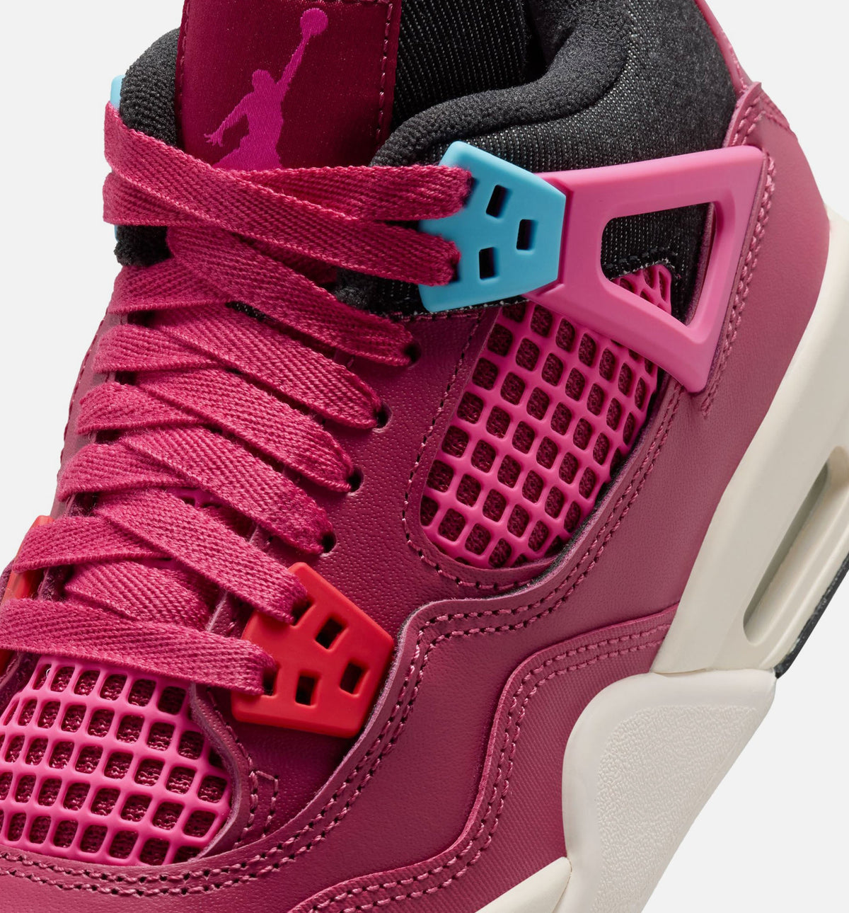 Air Jordan 4 Retro She's a Star Grade School Lifestyle Shoe – Sweet Beet / Desert Pink / Off Noir / Chalk
