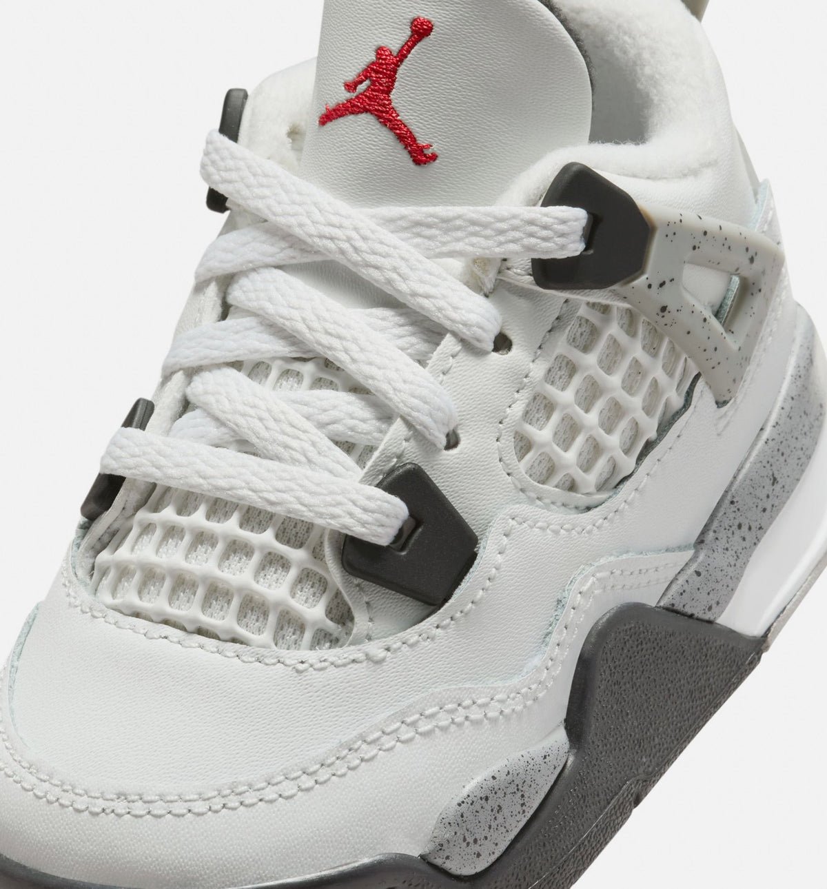 Air Jordan 4 Retro White Cement Infant & Toddler Lifestyle Shoe – Summit White / Fire Red / Cement Grey / Black