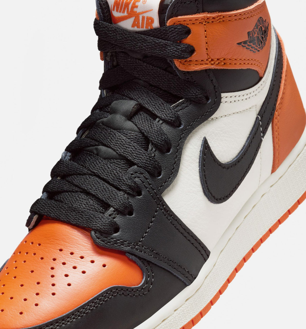 Air Jordan 1 Retro High OG Shattered Backboard Grade School Lifestyle Shoe – Black / Sail / Starfish