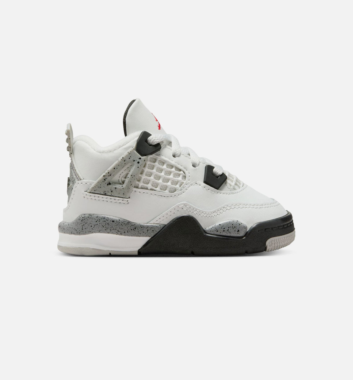 Air Jordan 4 Retro White Cement Infant & Toddler Lifestyle Shoe – Summit White / Fire Red / Cement Grey / Black
