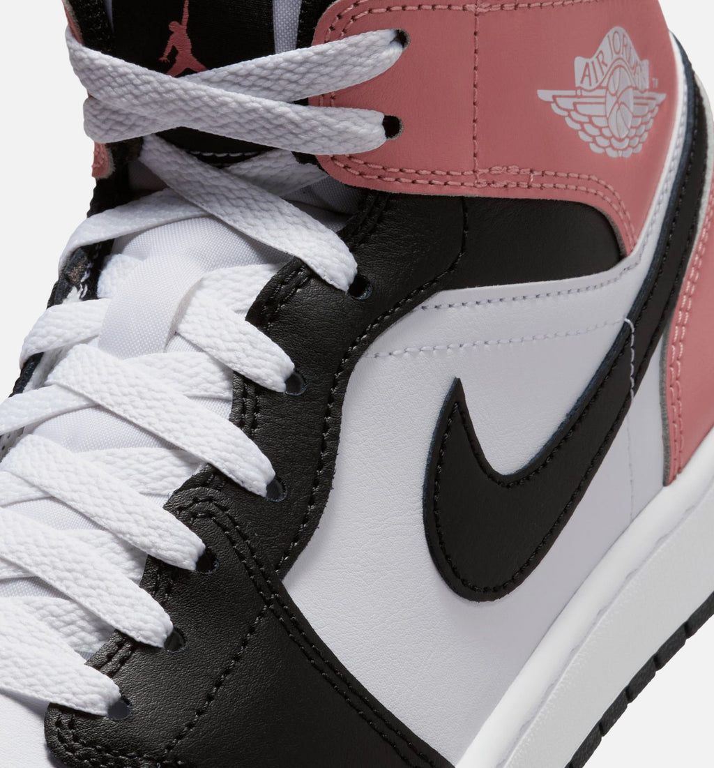 Air Jordan 1 Mid Men's Lifestyle Shoe – White / Rust Pink / Black
