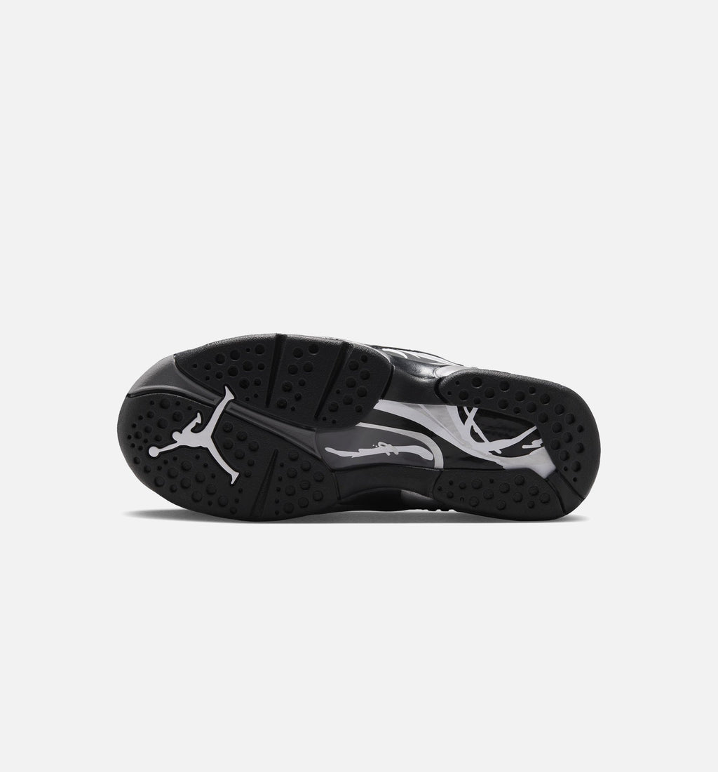 Air Jordan 8 Retro Chrome Black and Light Graphite Grade School Lifestyle Shoe – Black / White / Light Graphite