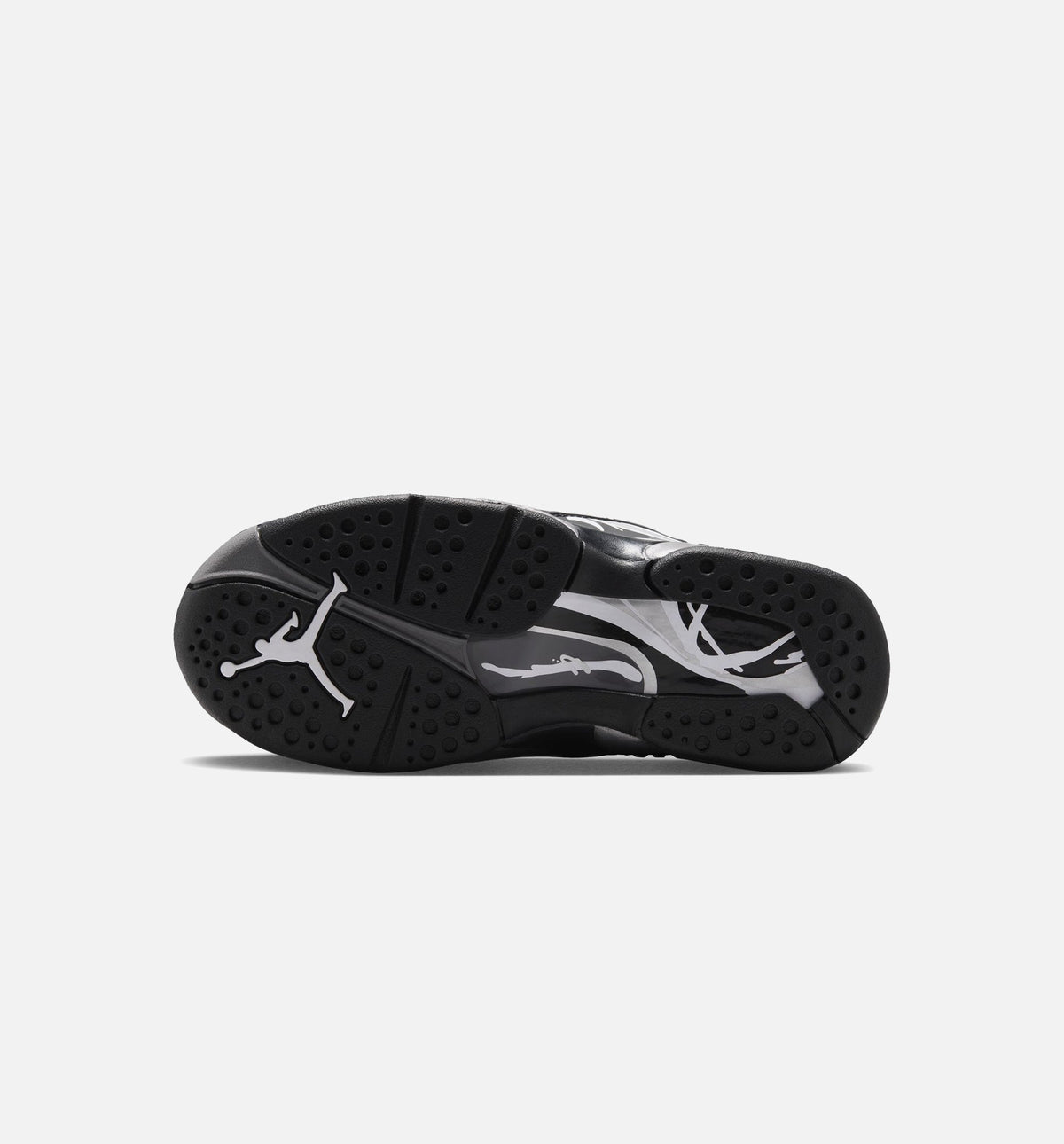 Air Jordan 8 Retro Chrome Black and Light Graphite Grade School Lifestyle Shoe – Black / White / Light Graphite