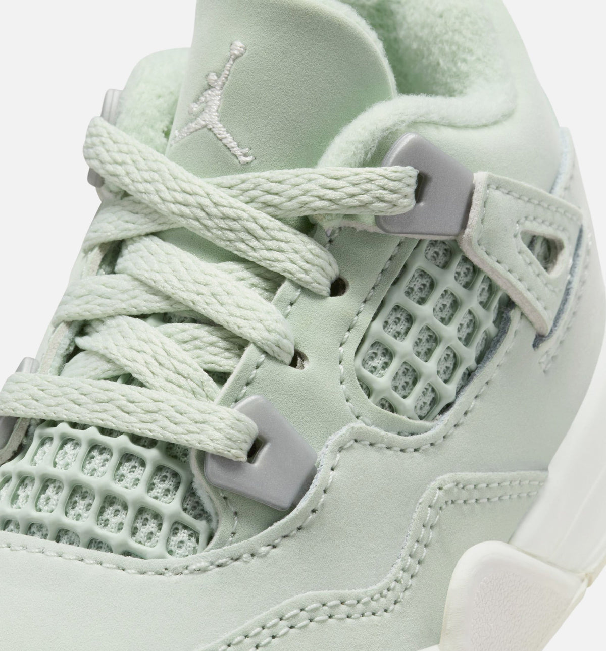 Air Jordan 4 Retro Abundance Infant & Toddler Lifestyle Shoe – Seafoam / Sail / Metallic Silver