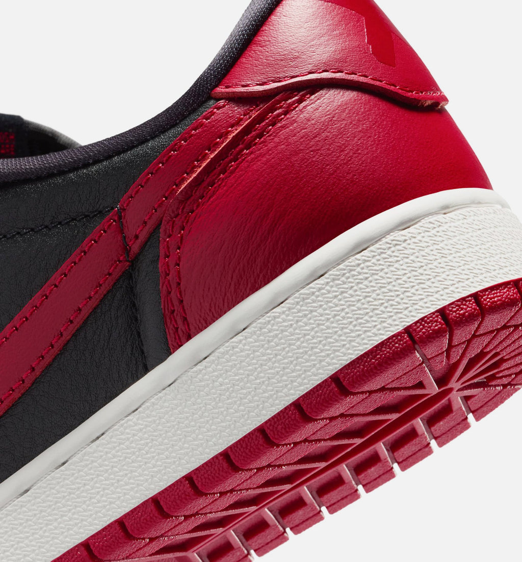 Air Jordan 1 Retro Low OG Banned Grade School Lifestyle Shoe – Black / Varsity Red / Summit White