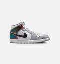 Air Jordan 1 Mid SE Men's Lifestyle Shoe – Black / White / Wolf Grey