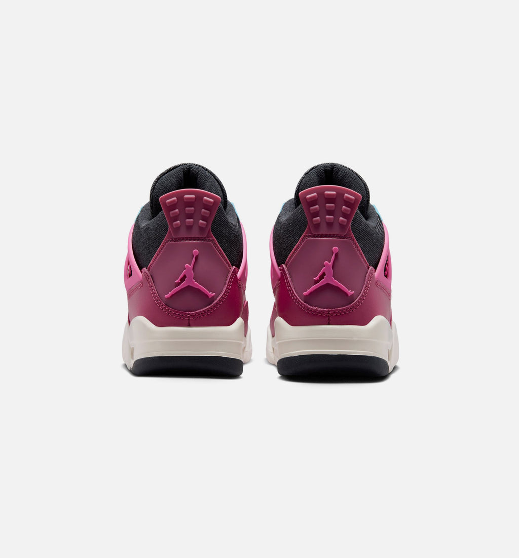 Air Jordan 4 Retro She's a Star Grade School Lifestyle Shoe – Sweet Beet / Desert Pink / Off Noir / Chalk