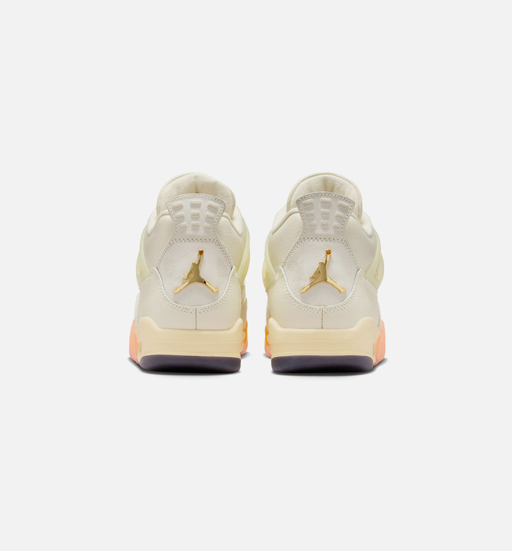 Air Jordan 4 Retro Birds of Paradise Women's Lifestyle Shoe – Coconut Milk / Metallic Gold / Muslin / Bright Mango / Sundial / Black