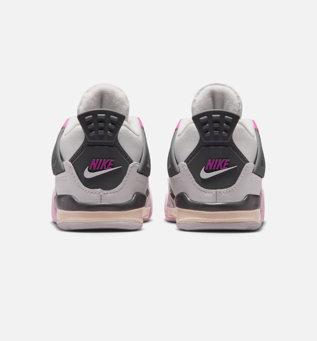 Air Jordan 4 Retro Comic Infant & Toddler Lifestyle Shoe – Off White / Fire Pink / Anthracite