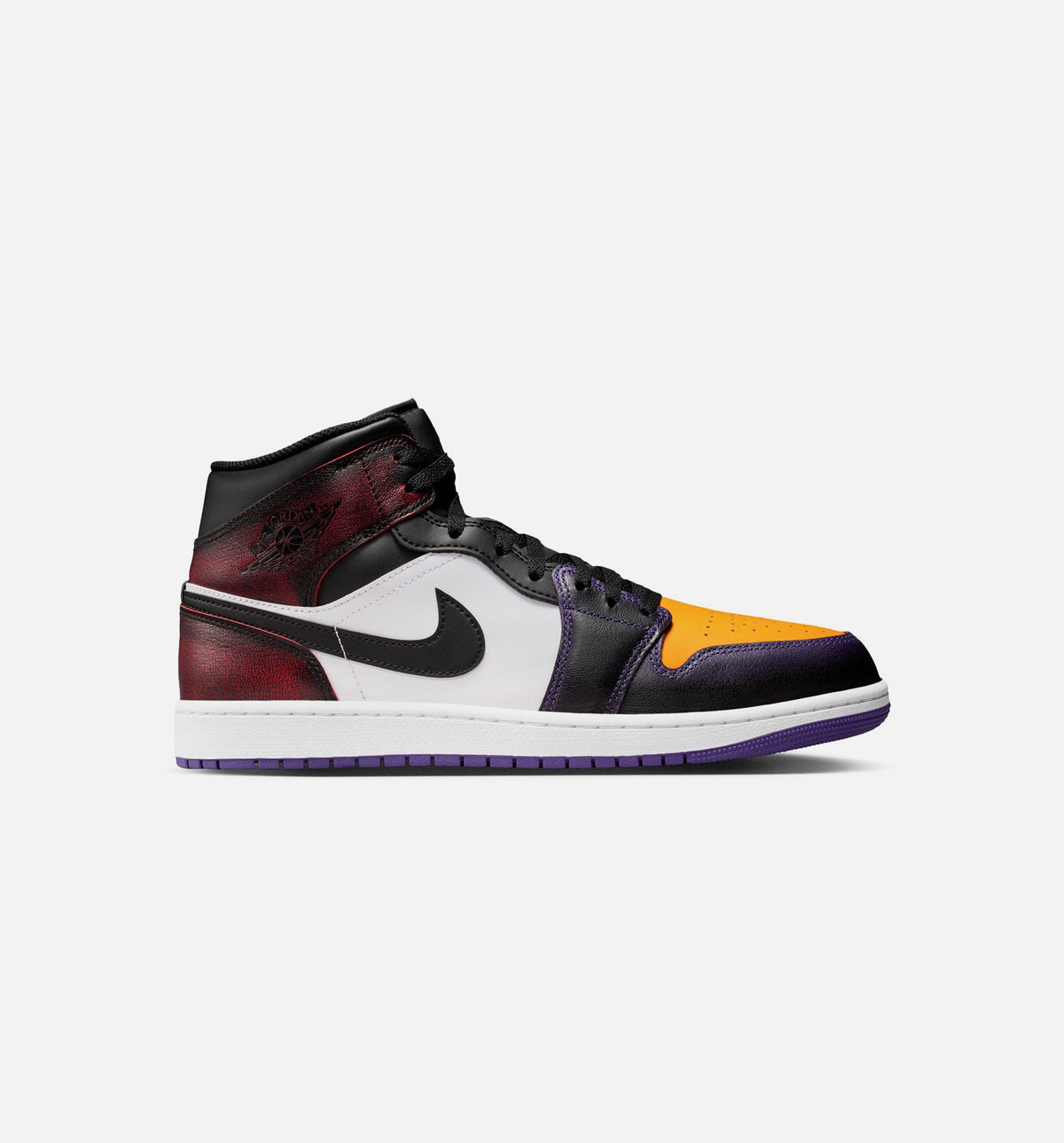 Air Jordan 1 Mid SE Men's Lifestyle Shoe – True Red / White / Court Purple / Black