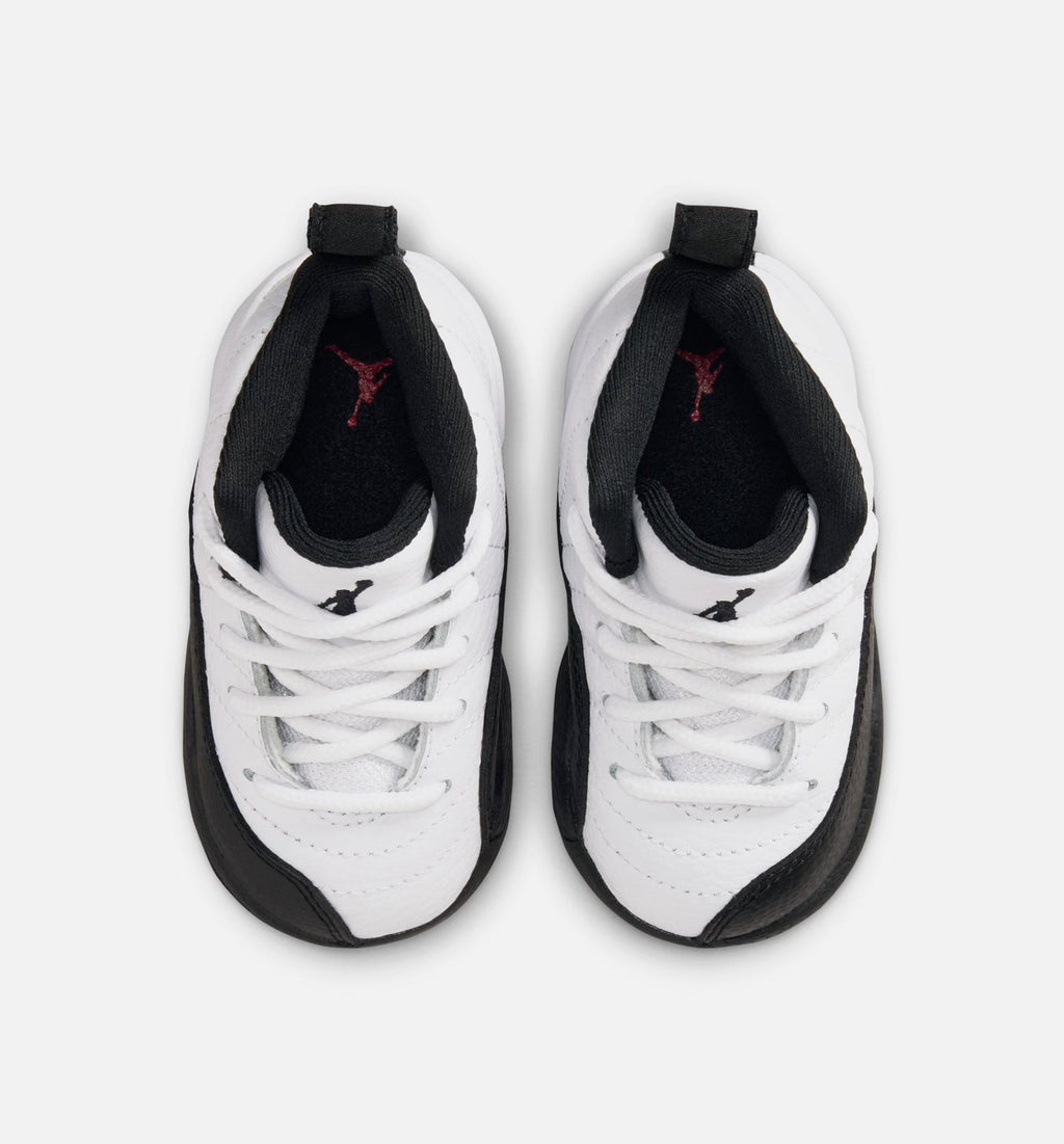 Air Jordan 12 Retro Taxi Infant & Toddler Lifestyle Shoe – White / Black / Taxi