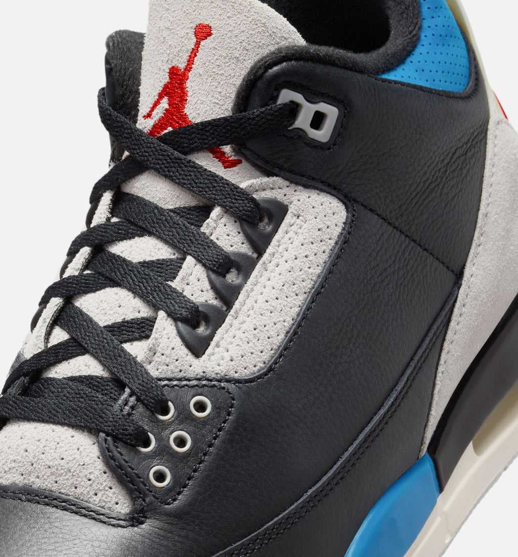 Air Jordan 3 Retro OG Rare Air Men's Lifestyle Shoe – Black / Chile Red / Neutral Grey