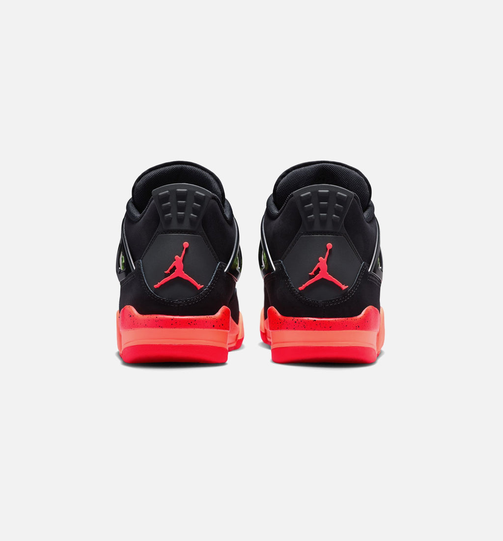 Air Jordan 4 Retro Black Infrared 23 Grade School Lifestyle Shoe – Black / Infrared 23 / Bright Mango