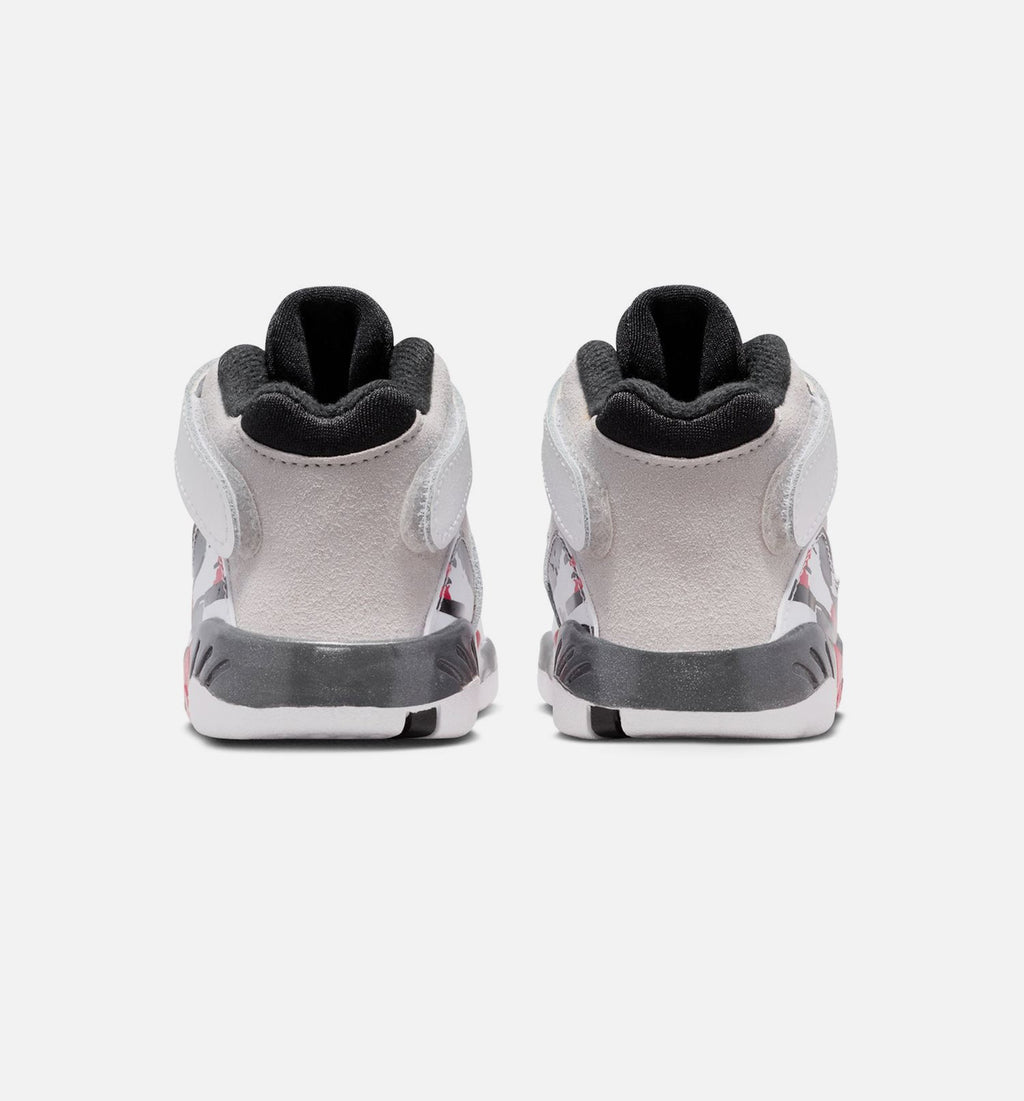 Air Jordan 8 Retro White and True Red Infant & Toddler Lifestyle Shoe – White / Black / True Red