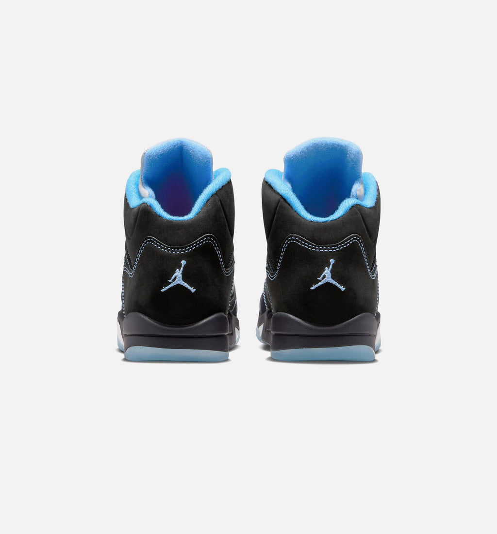 Air Jordan 5 Retro Black Carolina Preschool Lifestyle Shoe – Black / University Blue / White