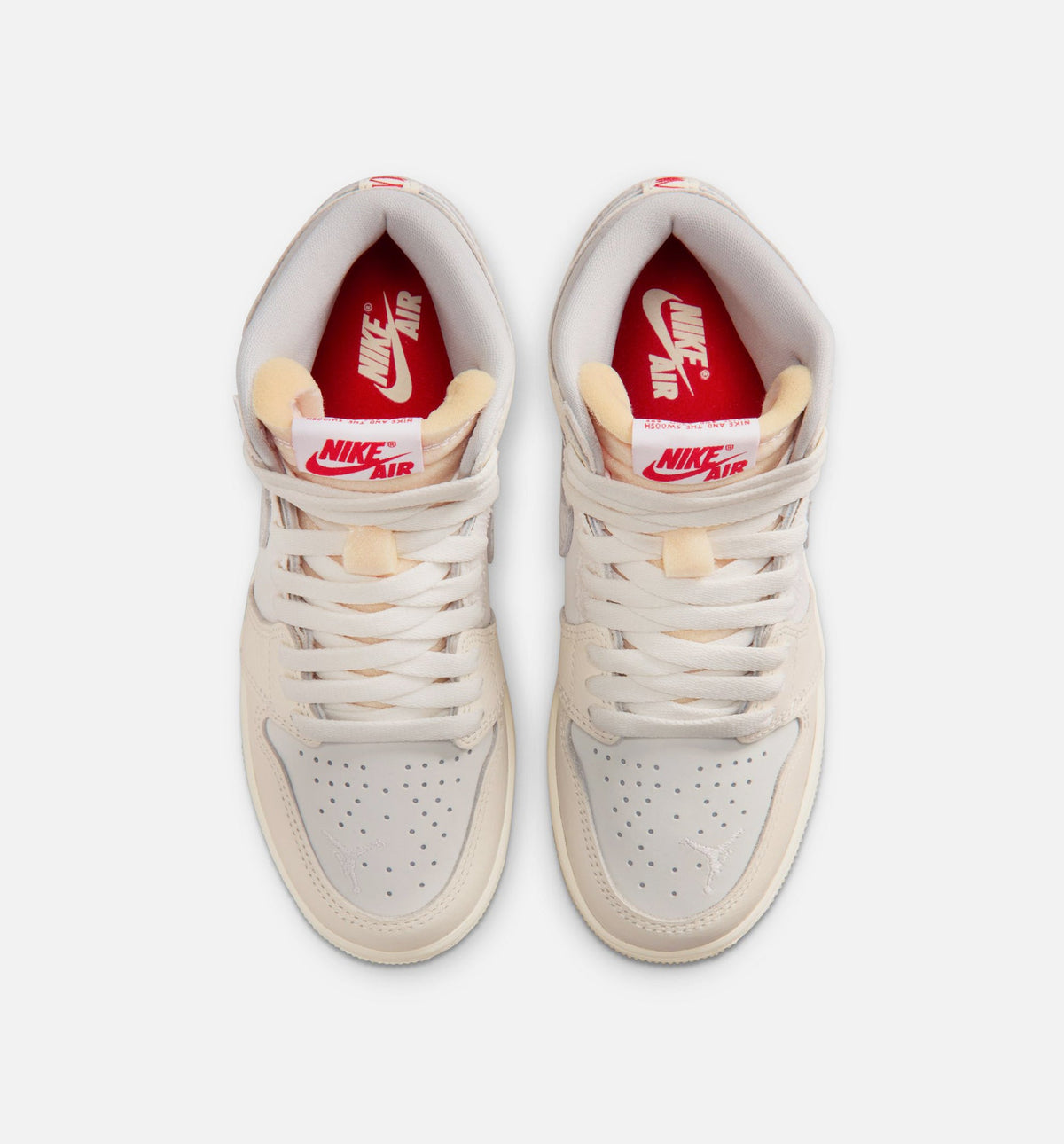 Air Jordan 1 Retro High OG Sail Grade School Lifestyle Shoe – Sail / University Red / Pale Ivory / Coconut Milk / Phantom