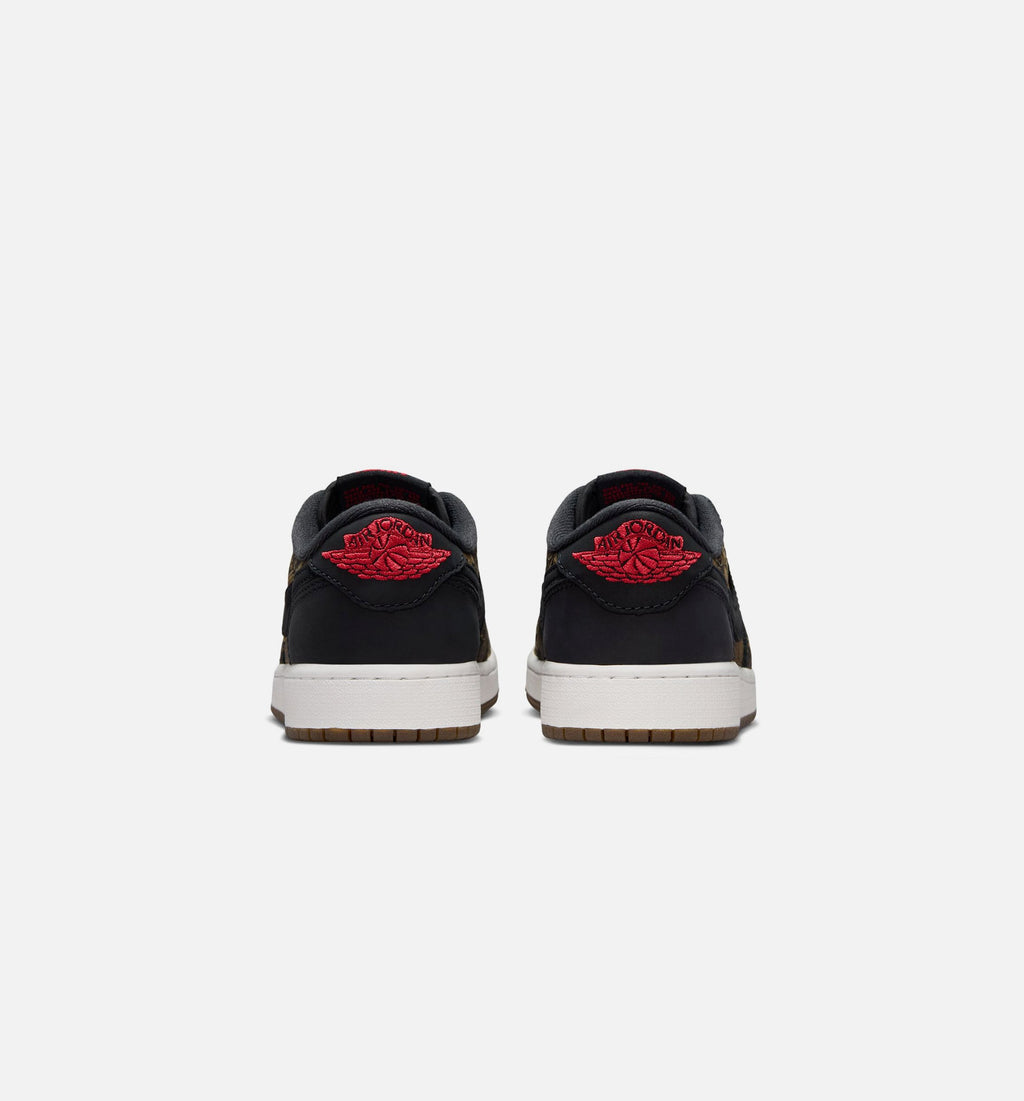 Air Jordan 1 Retro Low OG Laser Black and Varsity Red Grade School Lifestyle Shoe – Black / Varsity Red / Summit White