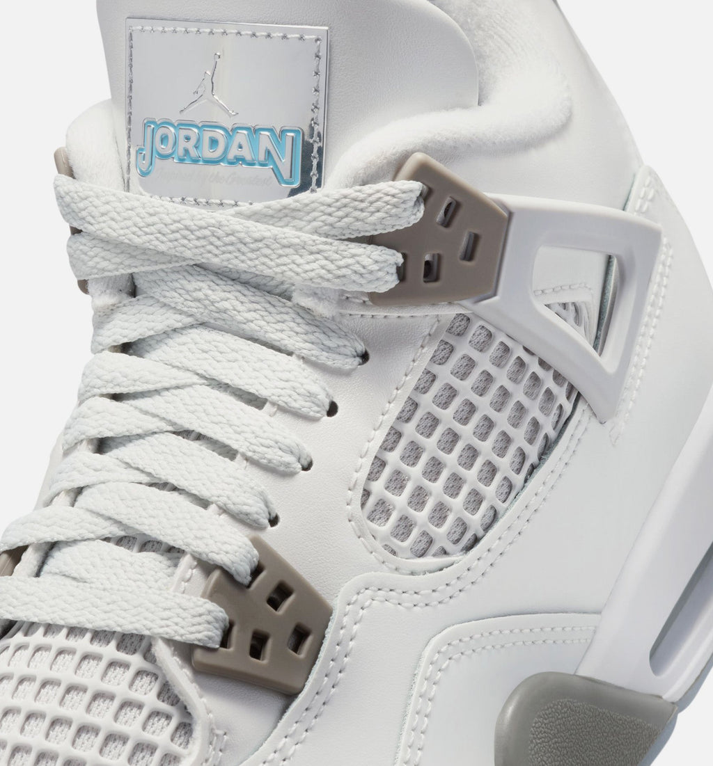 Air Jordan 4 Retro Blue Chill Grade School Lifestyle Shoe – Photon Dust / Blue Chill / Flat Pewter / White / Blue Tint
