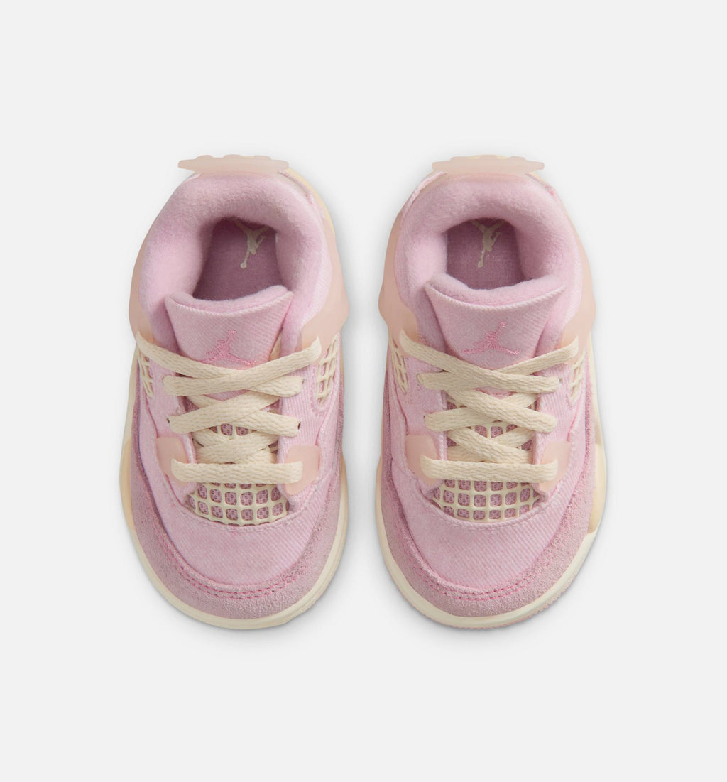 Air Jordan 4 Retro Pink Pearl and Iced Carmine Infant & Toddler Lifestyle Shoe – Iced Carmine / Coconut Milk / Anthracite / Muslin / Pinksicle