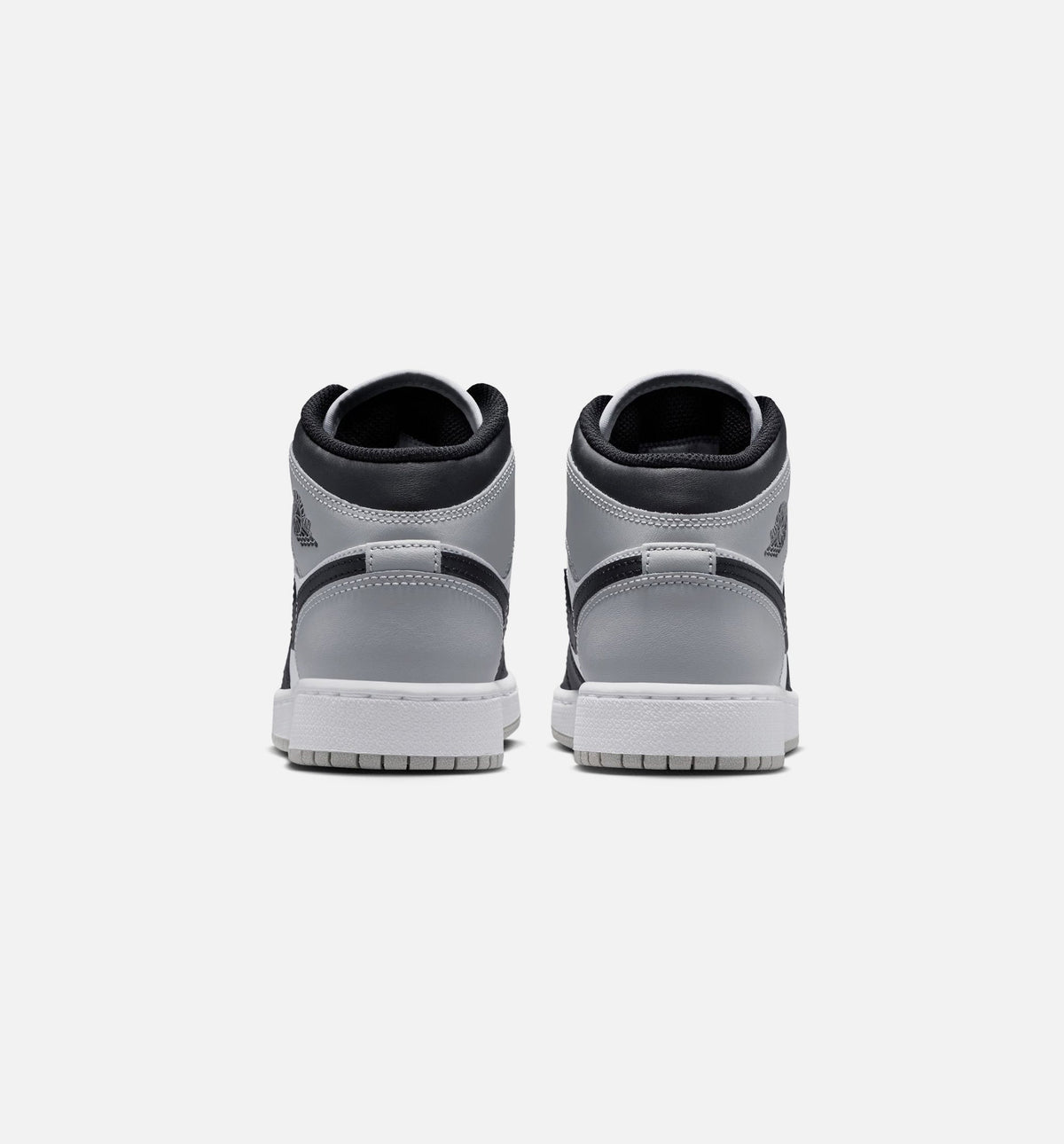 Air Jordan 1 Mid Grade School Lifestyle Shoe – White / Light Smoke Grey / Black