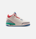 Air Jordan 3 Retro Play Your Way Grade School Lifestyle Shoe – Chalk / Track Red / True Blue / Kinetic Green