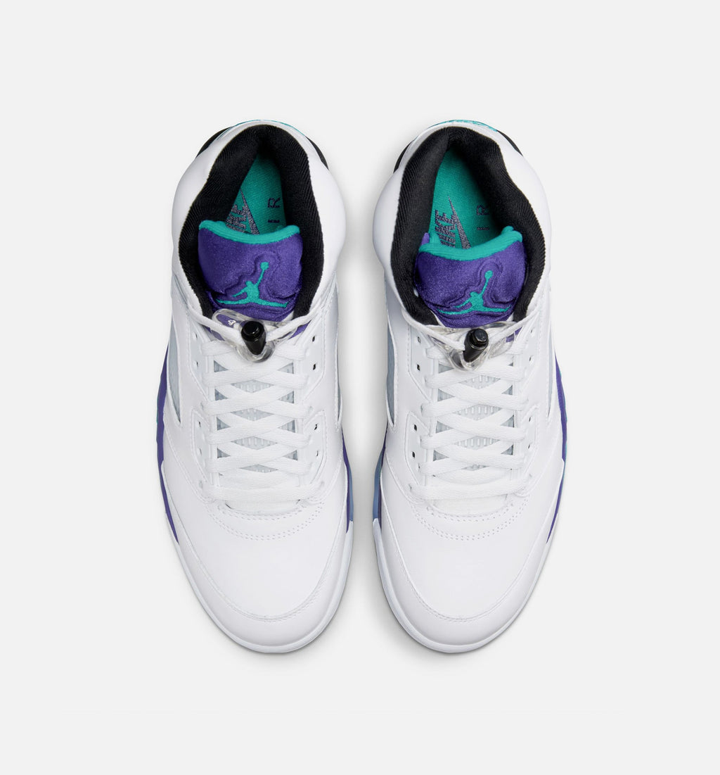 Air Jordan 5 Retro Grape Men's Lifestyle Shoe – White / New Emerald / Grape Ice / Black