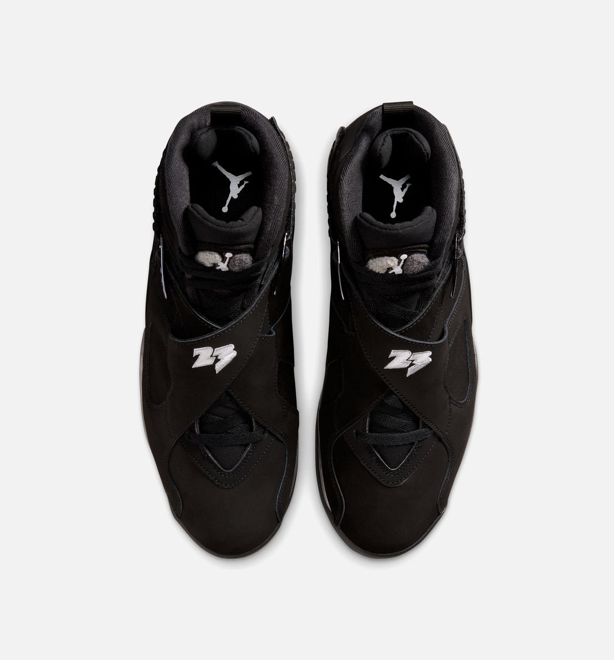 Air Jordan 8 Retro Chrome Black and Light Graphite Men's Lifestyle Shoe – Black / White / Light Graphite