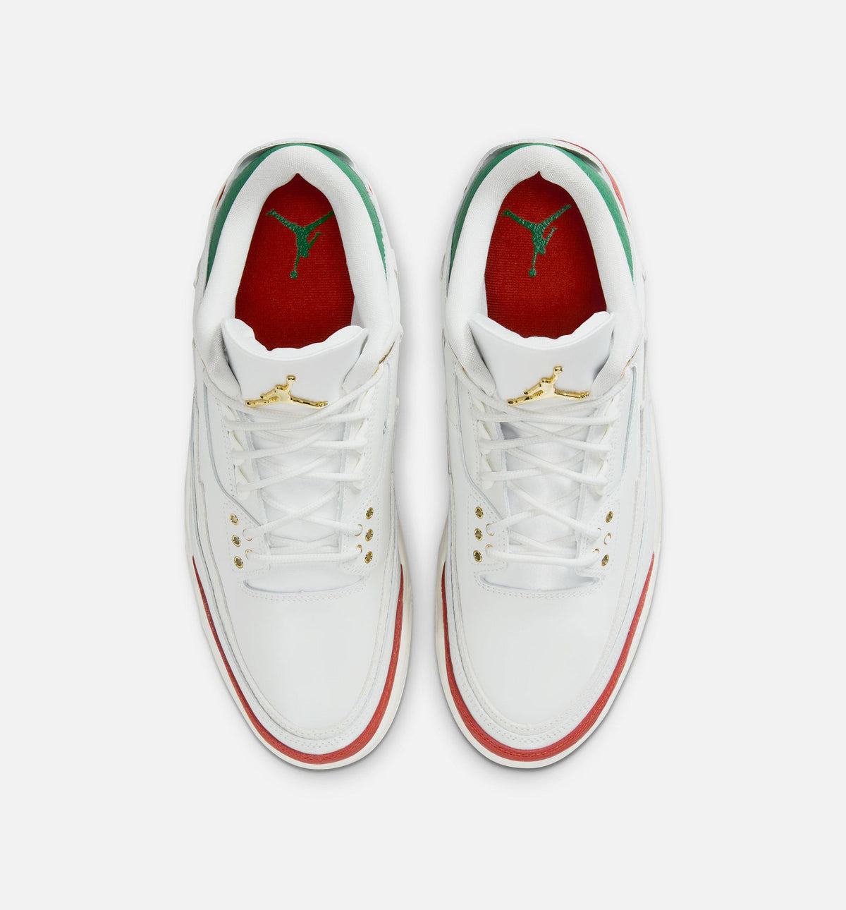 Air Jordan 3 Retro El Vuelo Men's Lifestyle Shoe – Summit White / Pine Green / Dragon Red / Metallic Gold