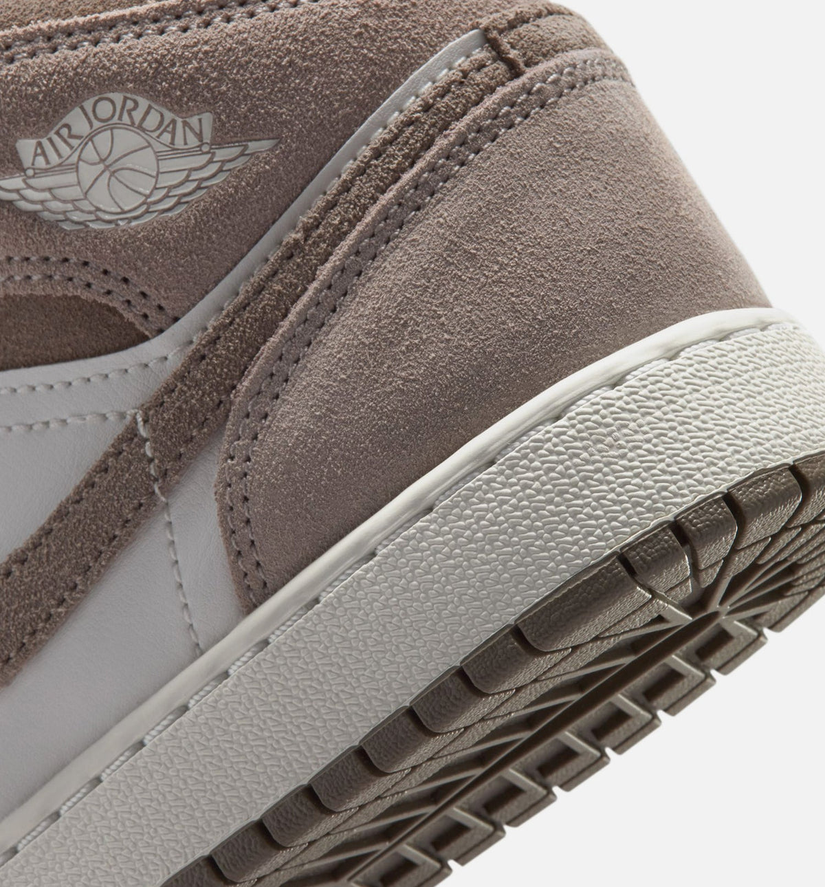 Air Jordan 1 Mid Grade School Lifestyle Shoe – Enigma Stone / Olive Grey / Summit White