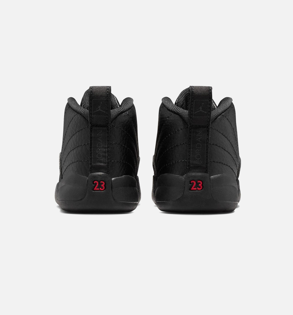 Air Jordan 12 Retro Bloodline Infant & Toddler Lifestyle Shoe – Black / Varsity Red