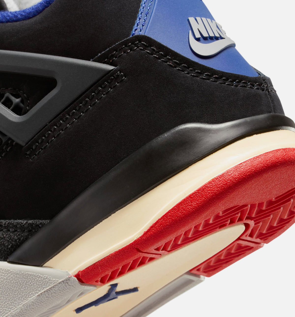 Air Jordan 4 Retro Rare Air Preschool Lifestyle Shoe – Black / Fire Red / Deep Royal Blue