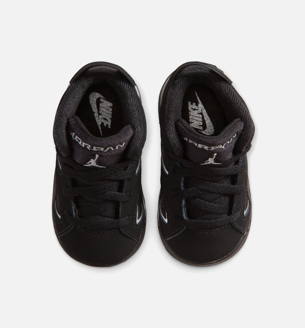 Air Jordan 6 Cap and Gown Infant & Toddler Lifestyle Shoe – Black / Reflective Silver