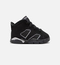 Air Jordan 6 Cap and Gown Infant & Toddler Lifestyle Shoe – Black / Reflective Silver