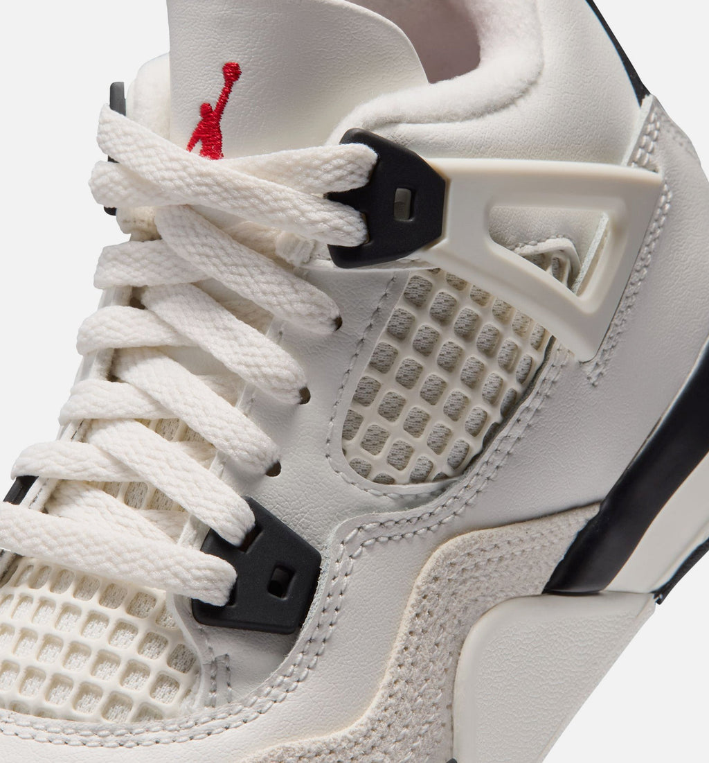 Air Jordan 4 Retro Flight Club Preschool Lifestyle Shoe – Sail / Black / University Red